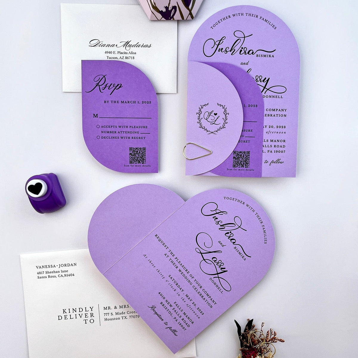 Heart Shape Invition Diy Heart Wedding Invitations Handmade Wedding Card
