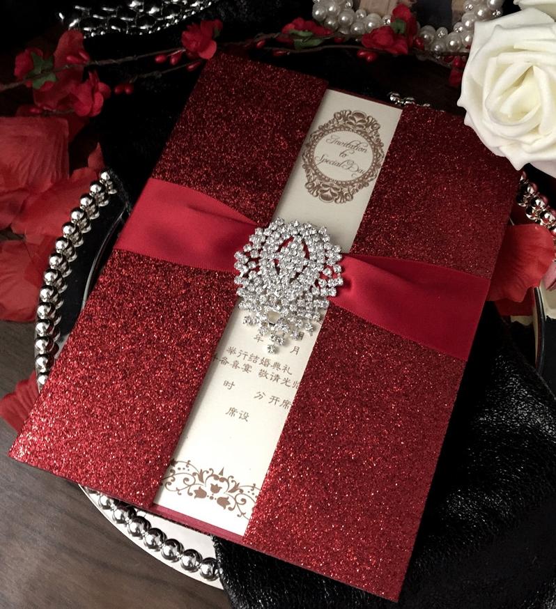 Luxury Red Wedding Invitation Cards Picky Bride 