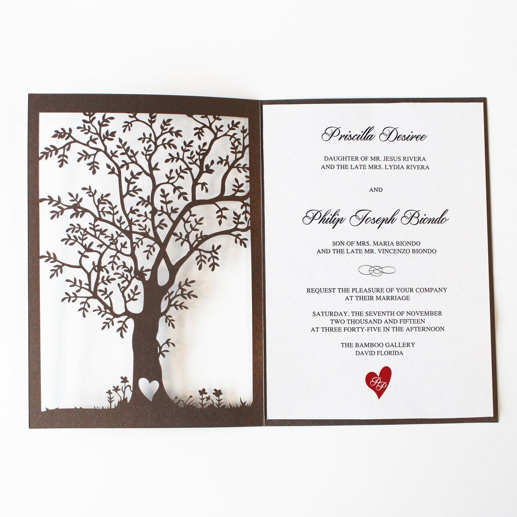 Old Tree Wedding Invitations Personalized, Customized Invitations Cards Picky Bride 