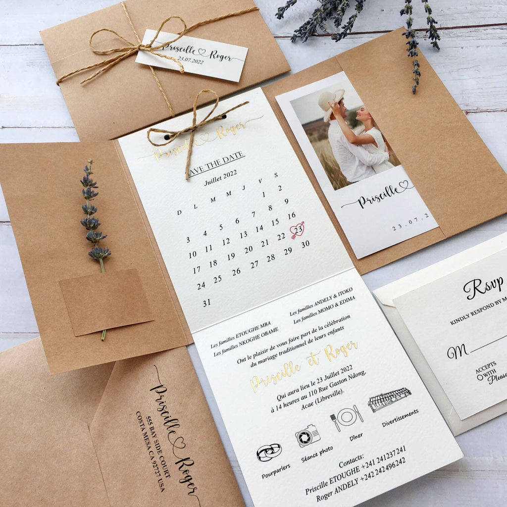Handmade invitation deals card