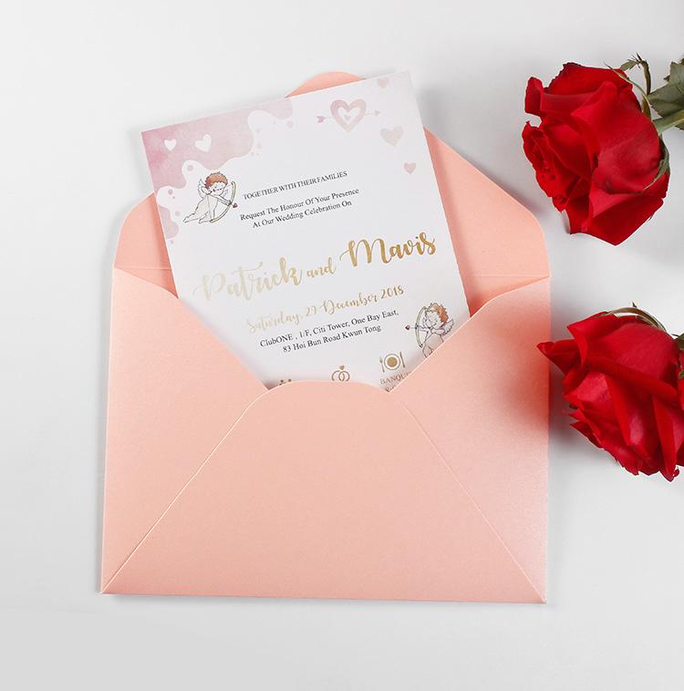 Enveloppe d'invitations de mariage de mariée pointilleuse Enveloppes e