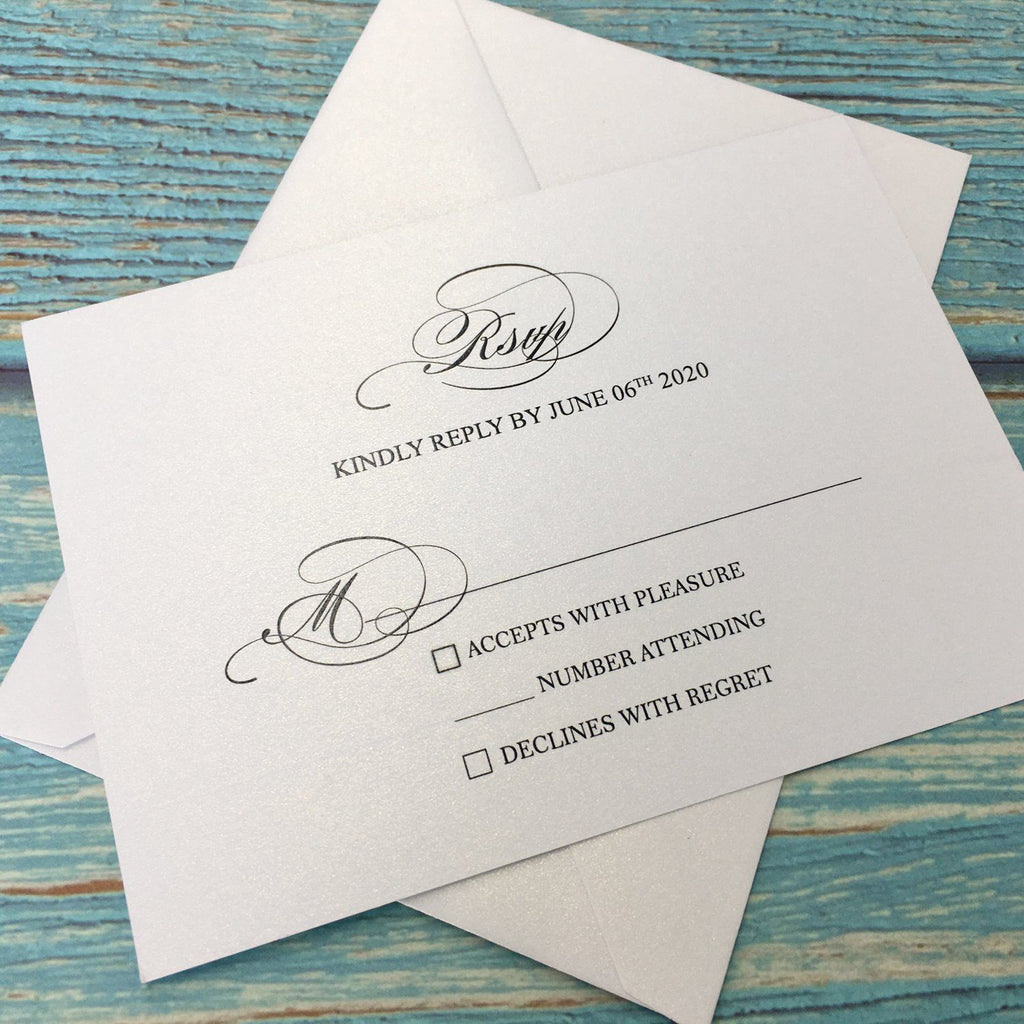 Picky Bride White Wedding Invitations, 3D Laser Cut Wedding Invitations With RSVP Cards Bridal shower Invitations Picky Bride 