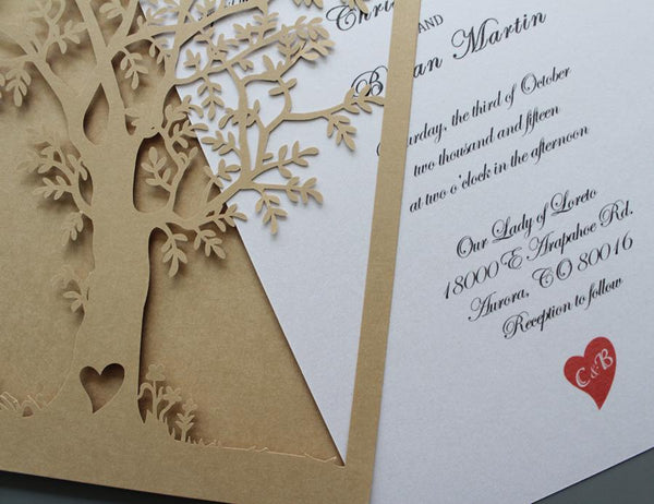 Red Heart Wedding Invitations, Rustic Wedding Invite Online Picky Bride 