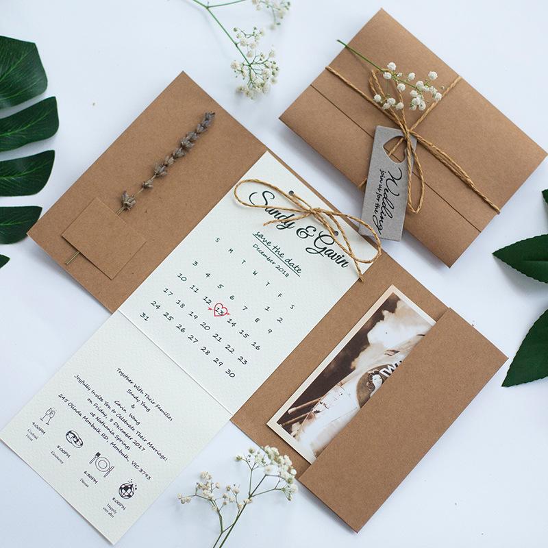 Rustic Photo Wedding Invitations with Customized Invite Wording Printed Picky Bride 