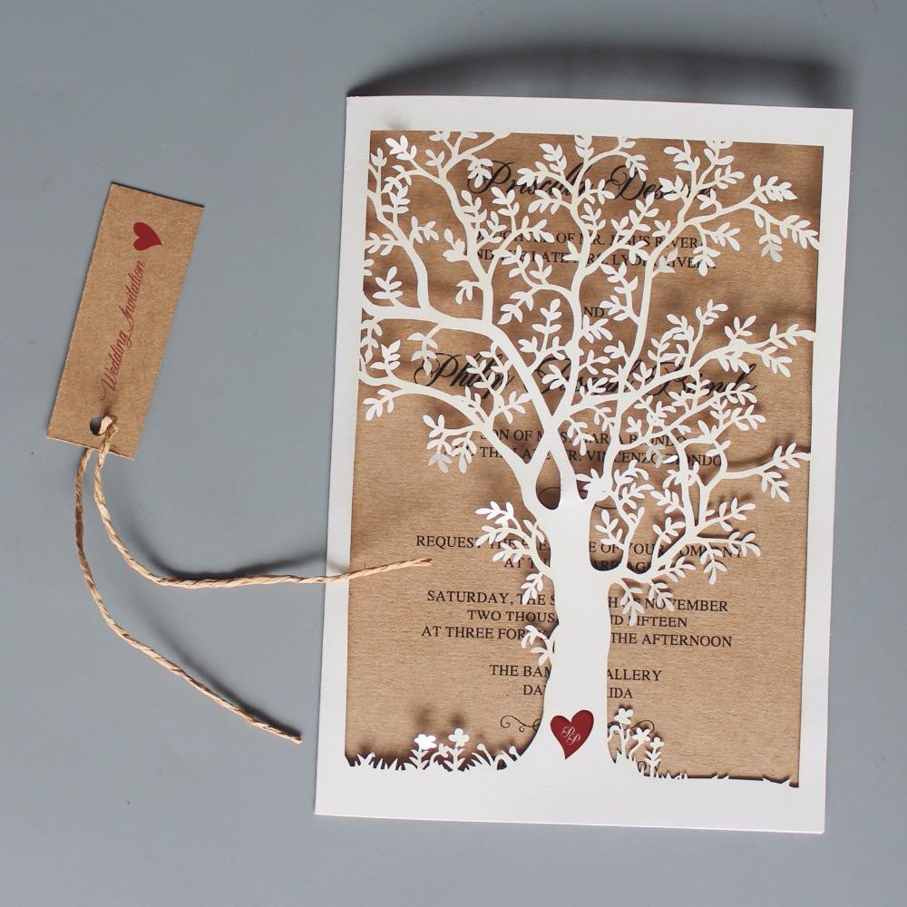 Rustic Tree Wedding Invitation Fall Wedding Invite Picky Bride 