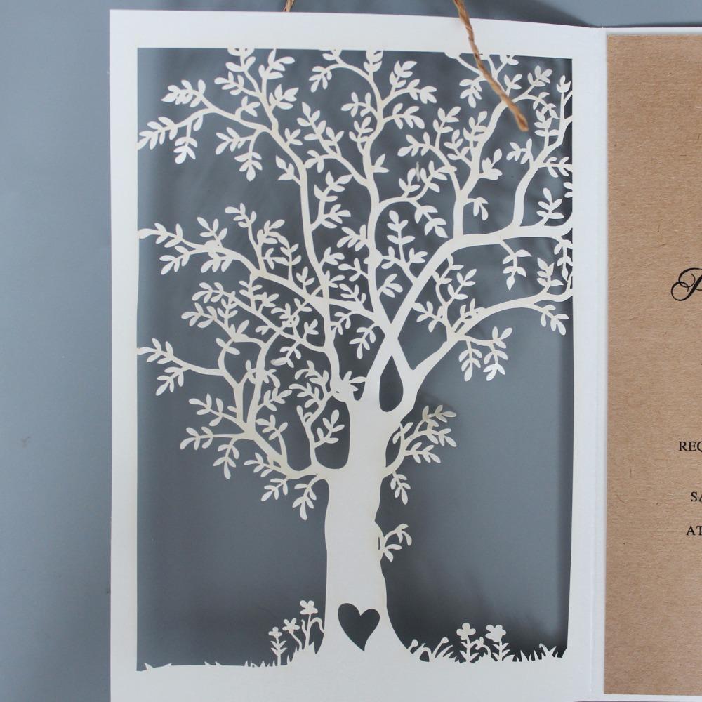 Rustic Tree Wedding Invitation Fall Wedding Invite Picky Bride 