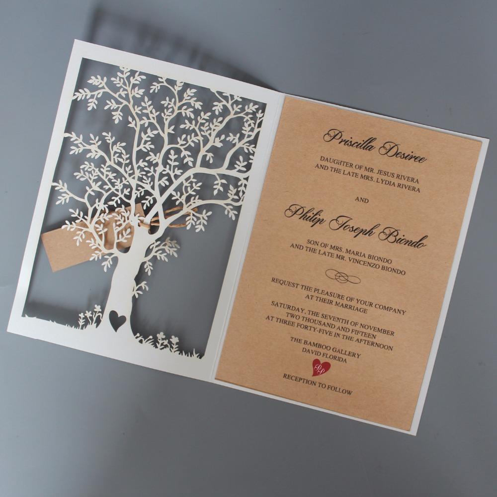 Rustic Tree Wedding Invitation Fall Wedding Invite Picky Bride 