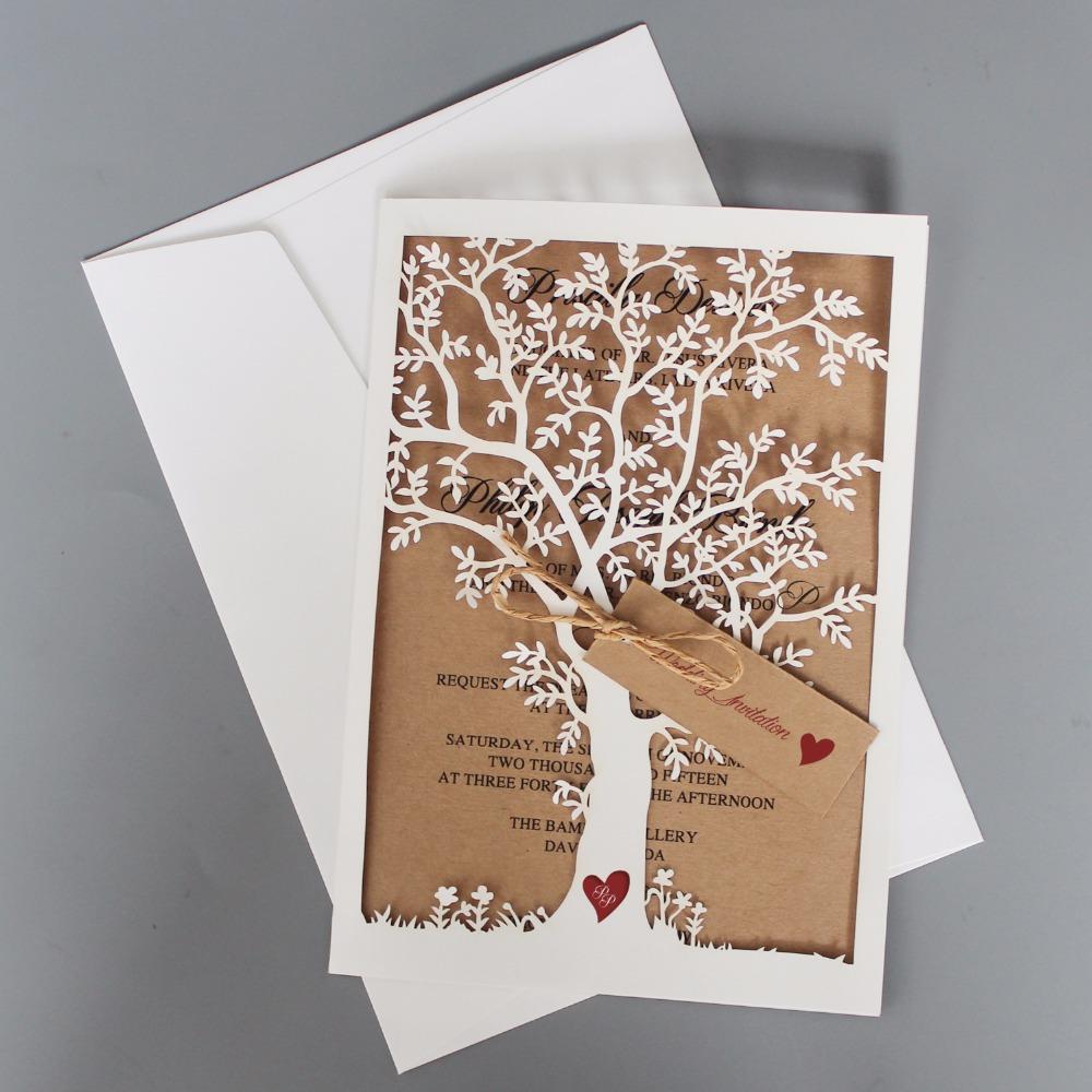 Rustic Tree Wedding Invitation Fall Wedding Invite Picky Bride 