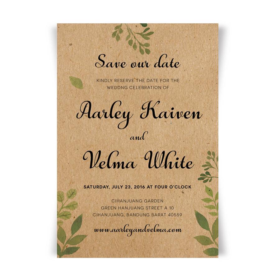 Rustic Wedding Invitations with RSVP Cards Kraft Paper Invites Set Save the Date Menu Cards Picky Bride 