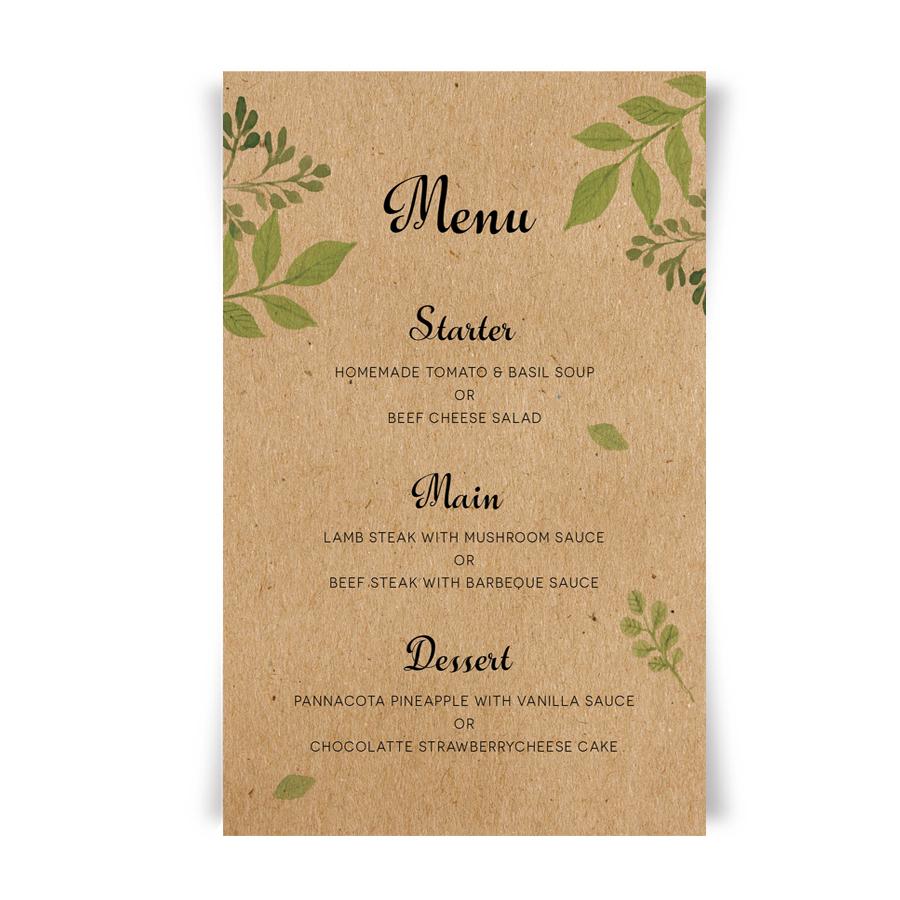 Rustic Wedding Invitations with RSVP Cards Kraft Paper Invites Set Save the Date Menu Cards Picky Bride 