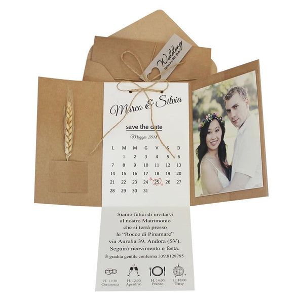 Save the Date Wedding Invitations Pocket with Personalized Invitation Cards Picky Bride 