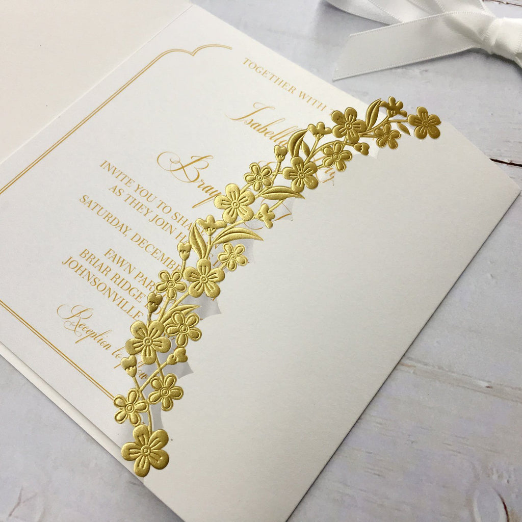 Unique Wedding Invitation with Printed Inserts White Lace Wedding Invitation Picky Bride 