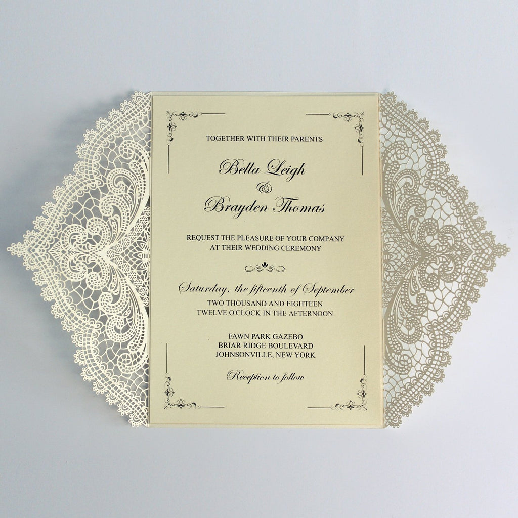 Vintage Wedding Invitations, Gate Invitation Cards with RSVP Picky Bride 