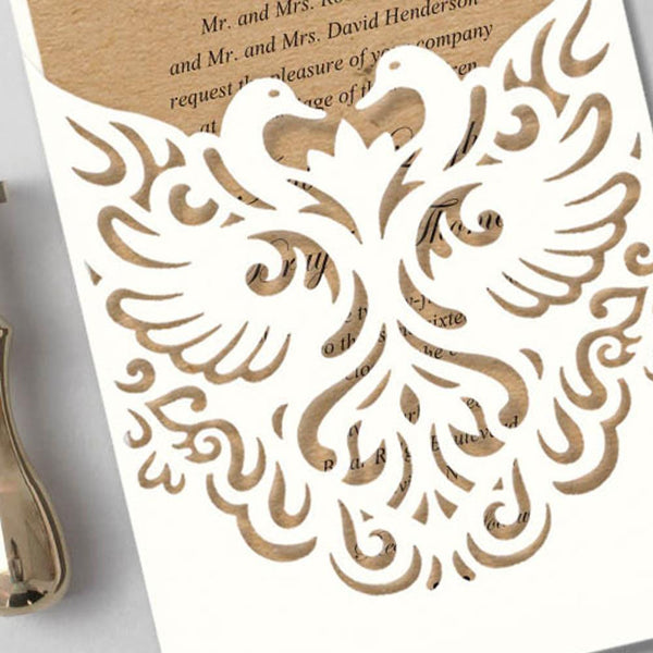 White Pocket Wedding Invitations Picky Bride 