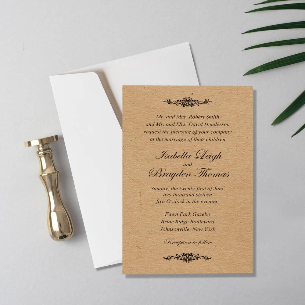 White Pocket Wedding Invitations Picky Bride 